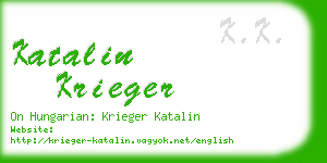 katalin krieger business card